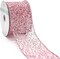 Sparkling Glitter Mesh Wired Ribbon Yards Rose Gold for Christmas Home Decor Bow Gift Wrapping DIY Crafts Wreath